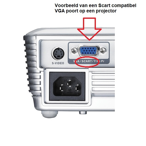 Scart (m) - VGA (v) kabel / zwart - 2 meter - Afbeelding 3