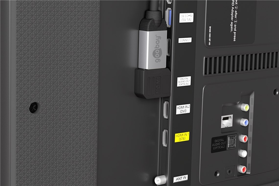 Compacte haakse HDMI adapter naar links - HDMI2.0 (4K 60Hz + HDR) - Afbeelding 2