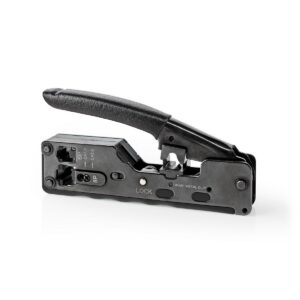 Krimptang | CAT5 / CAT5e / CAT6 / CAT6a / CAT7 / RJ12 | Snijden / Tang | ABS / Staal | Zwart