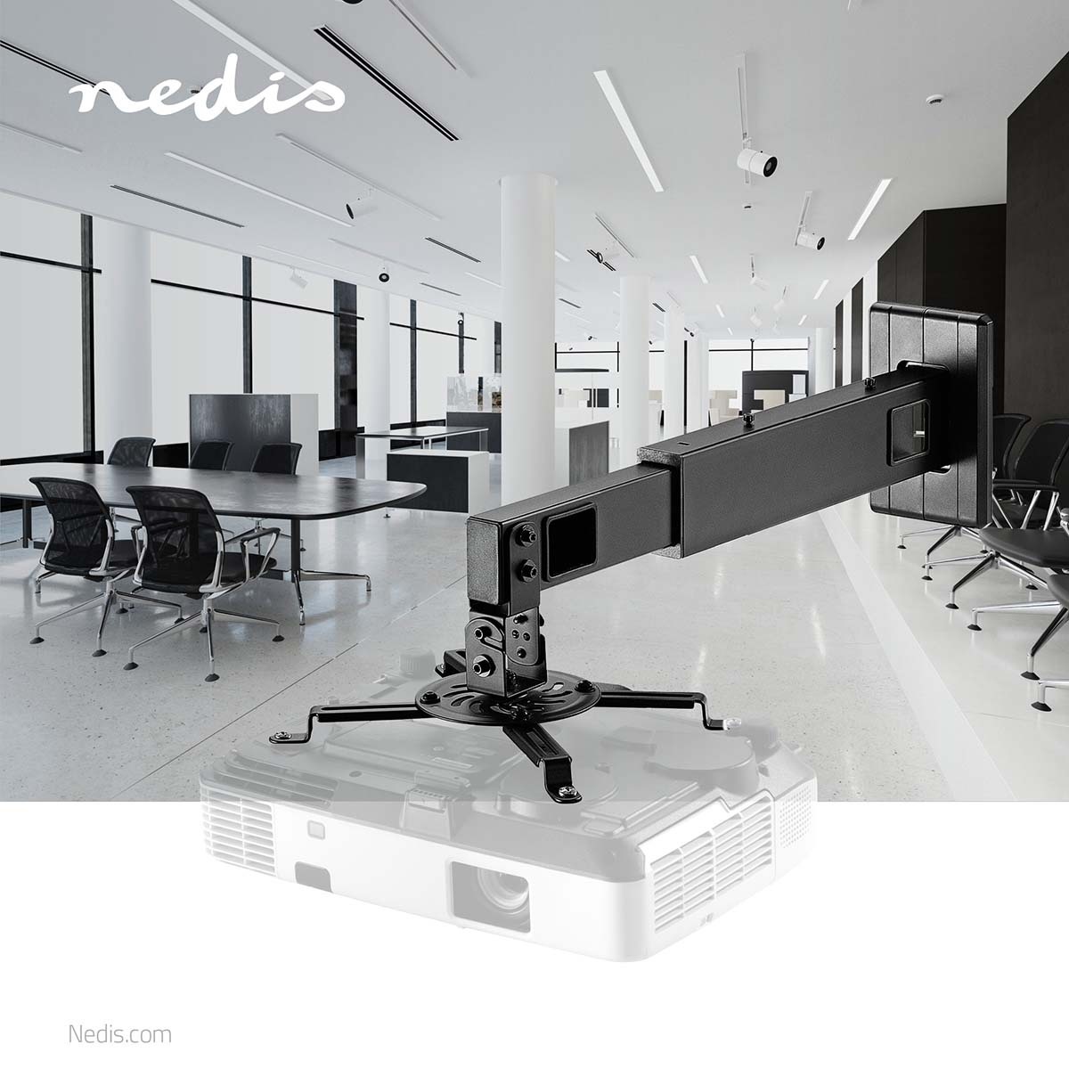 Nedis muurbeugel voor projectoren - uitschuifbaar (47 - 60 cm) / zwart - Afbeelding 7