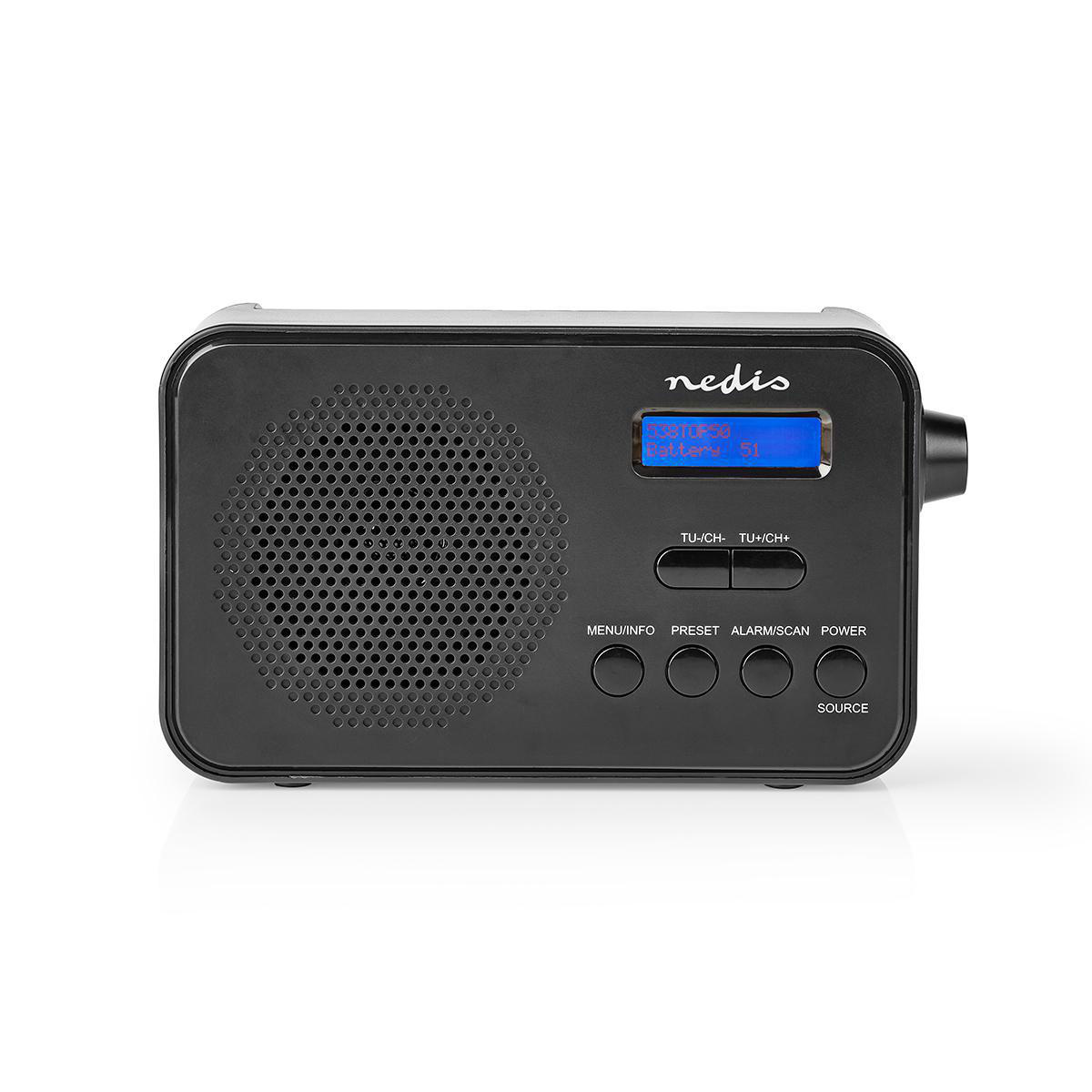 DAB+ Radio | Draagbaar Model | DAB+ / FM | 1.3 " | Zwart-Blauw Scherm | Batterij Gevoed / USB Gevoed | Digitaal | 3.6 W | Bluetooth® | Koptelefoonoutput | Wekker | Slaaptimer | IP20 | Zwart - Afbeelding 4