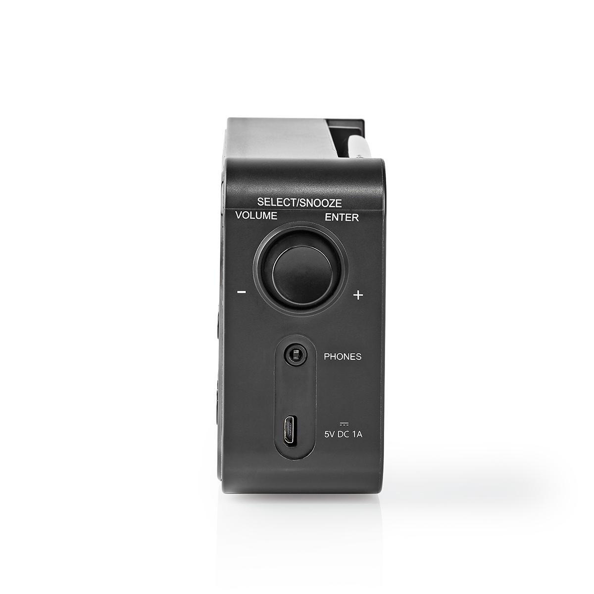 DAB+ Radio | Draagbaar Model | DAB+ / FM | 1.3 " | Zwart-Blauw Scherm | Batterij Gevoed / USB Gevoed | Digitaal | 3.6 W | Bluetooth® | Koptelefoonoutput | Wekker | Slaaptimer | IP20 | Zwart - Afbeelding 5