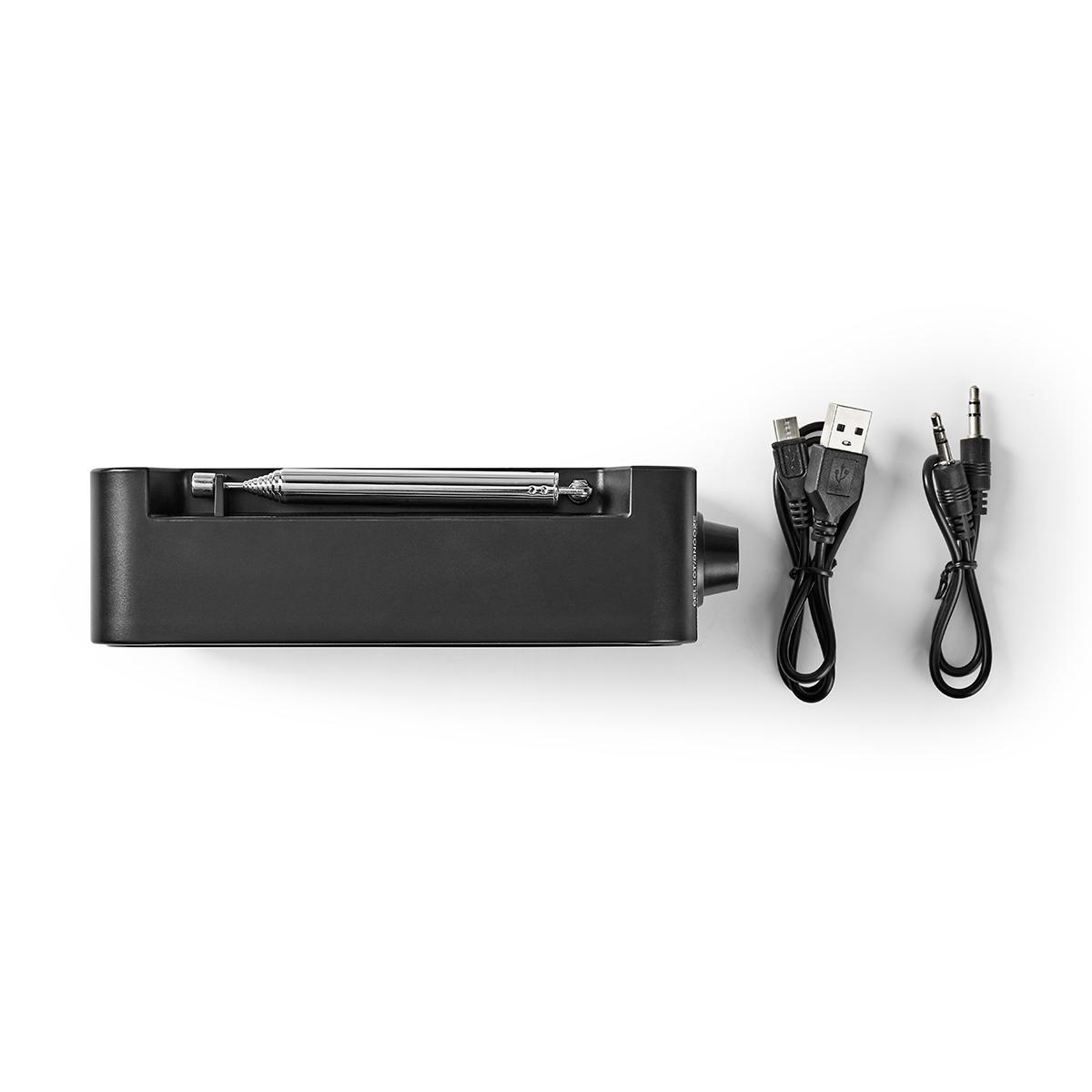 DAB+ Radio | Draagbaar Model | DAB+ / FM | 1.3 " | Zwart-Blauw Scherm | Batterij Gevoed / USB Gevoed | Digitaal | 3.6 W | Bluetooth® | Koptelefoonoutput | Wekker | Slaaptimer | IP20 | Zwart - Afbeelding 8