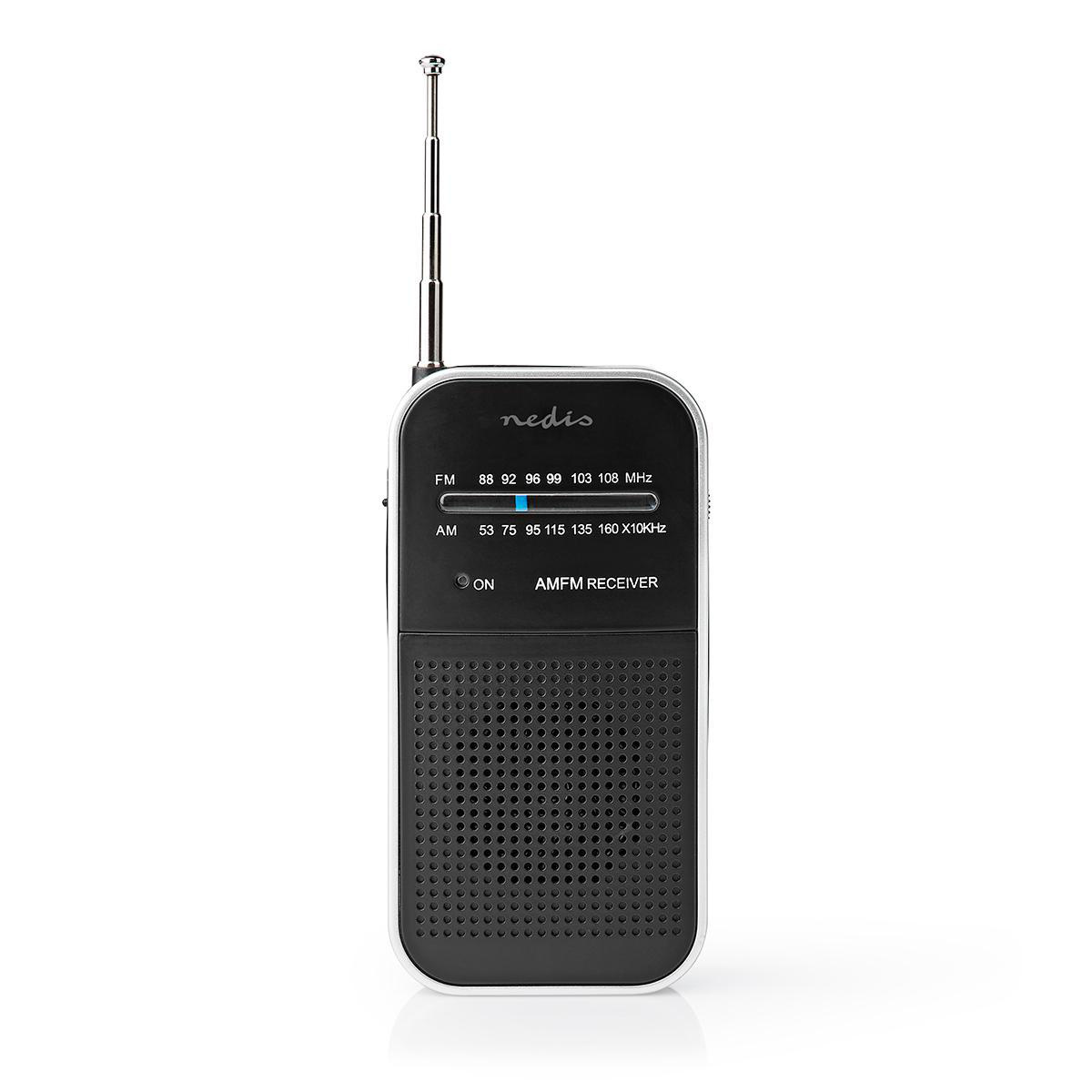 FM-Radio | Draagbaar Model | AM / FM | Batterij Gevoed | Analoog | 1.5 W | Zwart-Wit Scherm | Koptelefoonoutput | IP20 | Aluminium / Zwart - Afbeelding 3