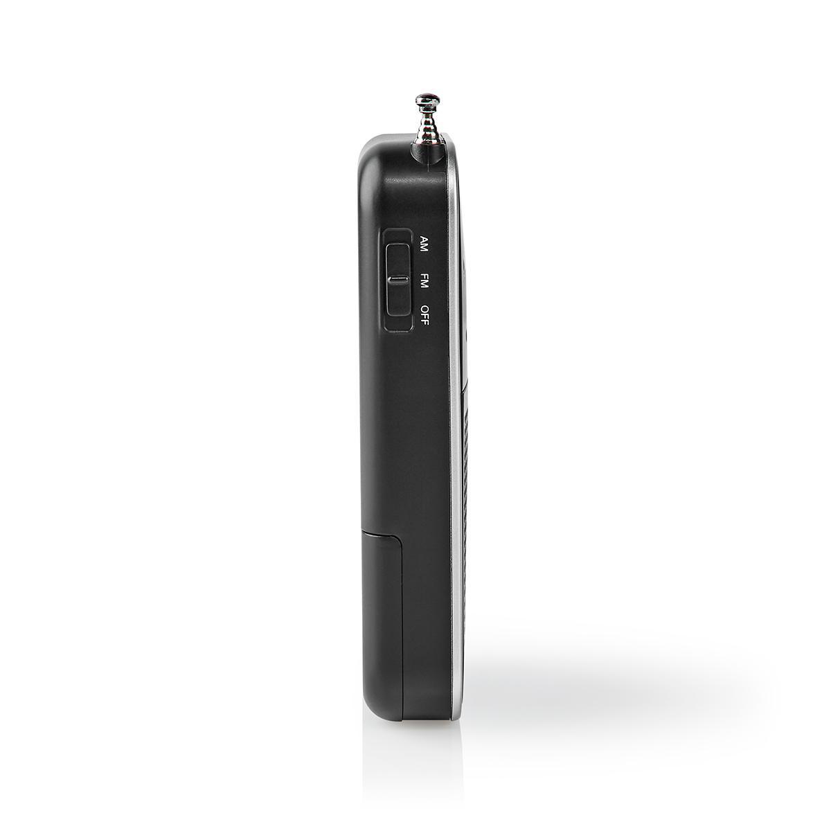 FM-Radio | Draagbaar Model | AM / FM | Batterij Gevoed | Analoog | 1.5 W | Zwart-Wit Scherm | Koptelefoonoutput | IP20 | Aluminium / Zwart - Afbeelding 7