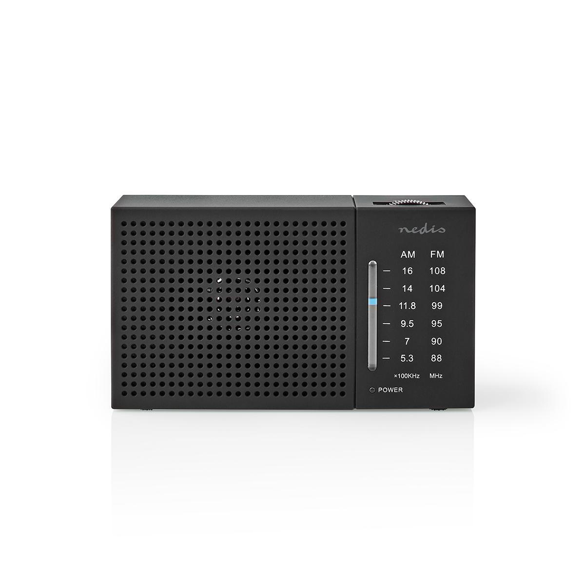 FM-Radio | Draagbaar Model | AM / FM | Batterij Gevoed | Analoog | 1.5 W | Zwart-Wit Scherm | Koptelefoonoutput | IP20 | Zwart - Afbeelding 3