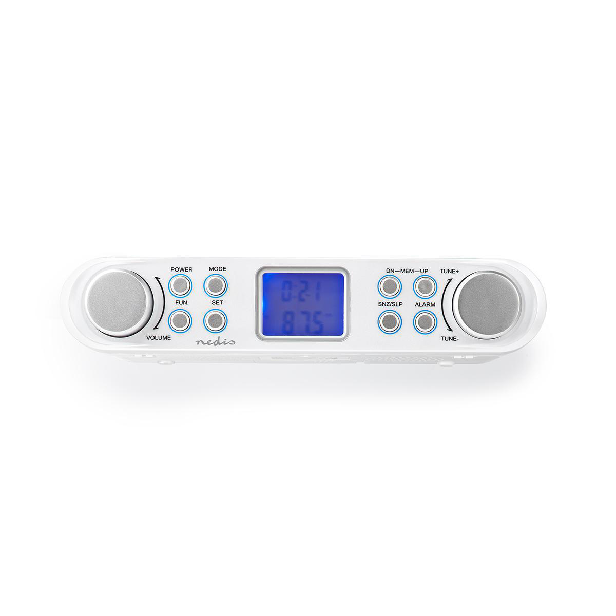 Nedis FM keukenradio voor onderbouwmontage - AUX aansluiting / wit - Afbeelding 2