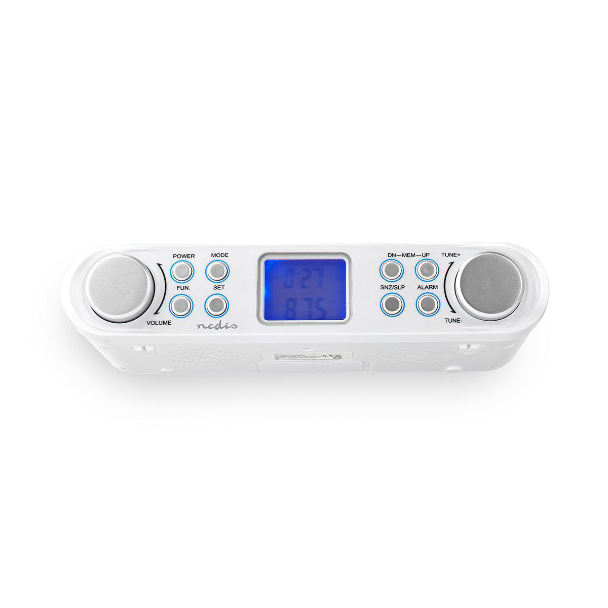 Nedis FM keukenradio voor onderbouwmontage - AUX aansluiting / wit - Afbeelding 4