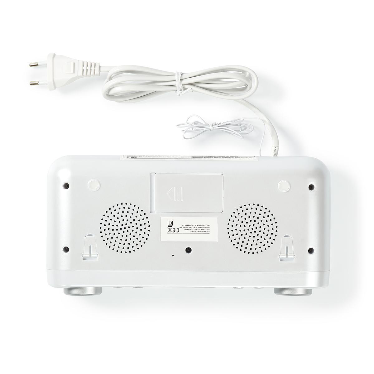 Nedis FM keukenradio voor onderbouwmontage - AUX aansluiting / wit - Afbeelding 7