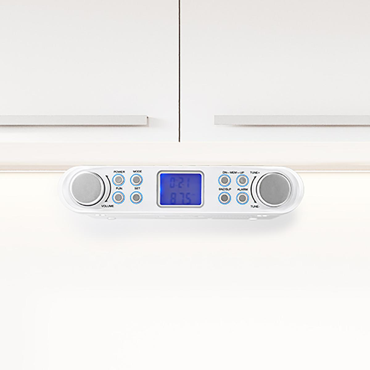 Nedis FM keukenradio voor onderbouwmontage - AUX aansluiting / wit - Afbeelding 9