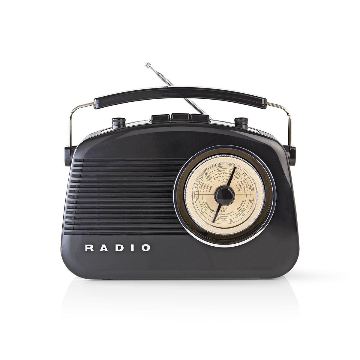 Nedis Retro AM/FM radio / zwart - Afbeelding 2