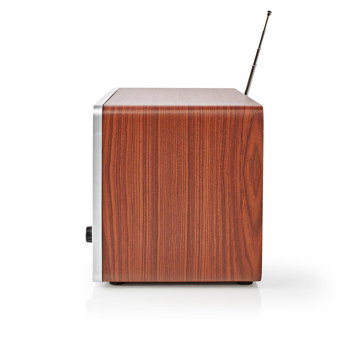 Nedis retro Bluetooth radio met AM/FM-radio en AUX / bruin/zwart - Afbeelding 3