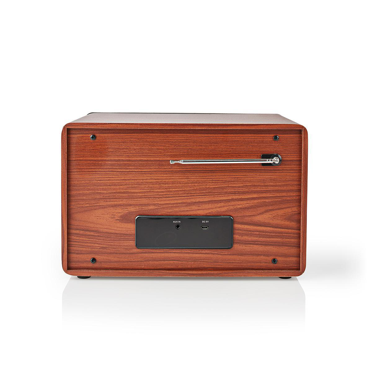 Nedis retro Bluetooth radio met AM/FM-radio en AUX / bruin/zwart - Afbeelding 5
