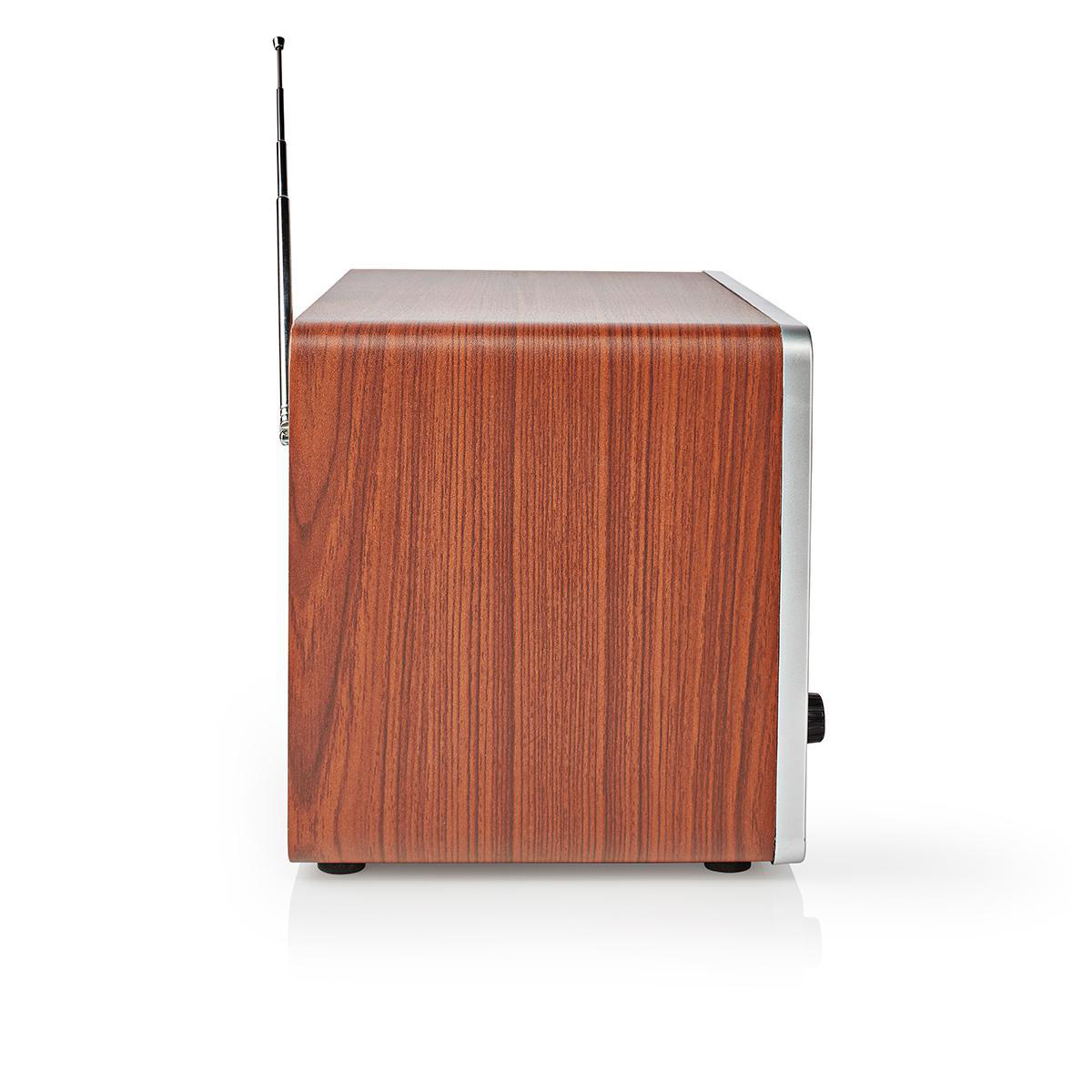 Nedis retro Bluetooth radio met AM/FM-radio en AUX / bruin/zwart - Afbeelding 6