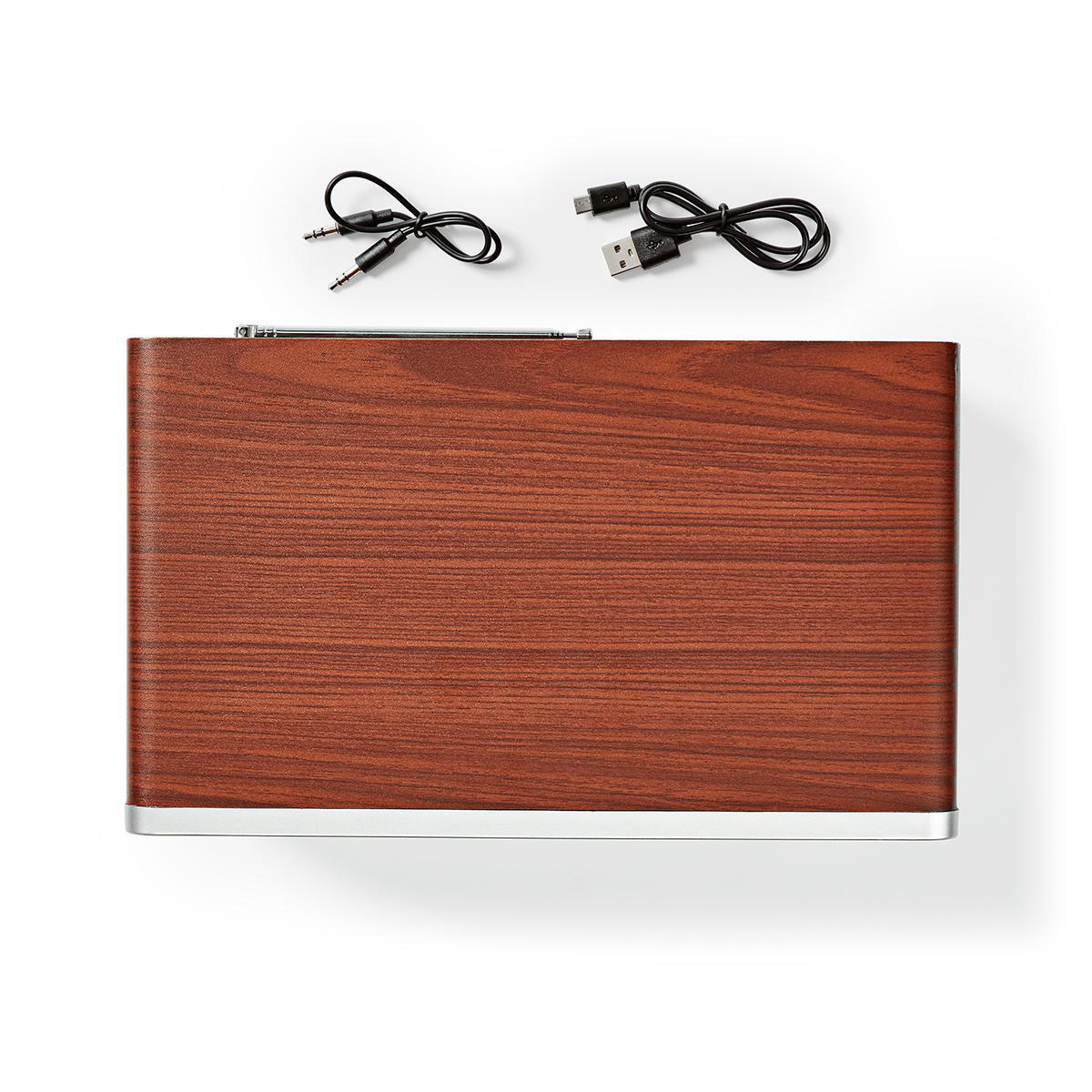 Nedis retro Bluetooth radio met AM/FM-radio en AUX / bruin/zwart - Afbeelding 8