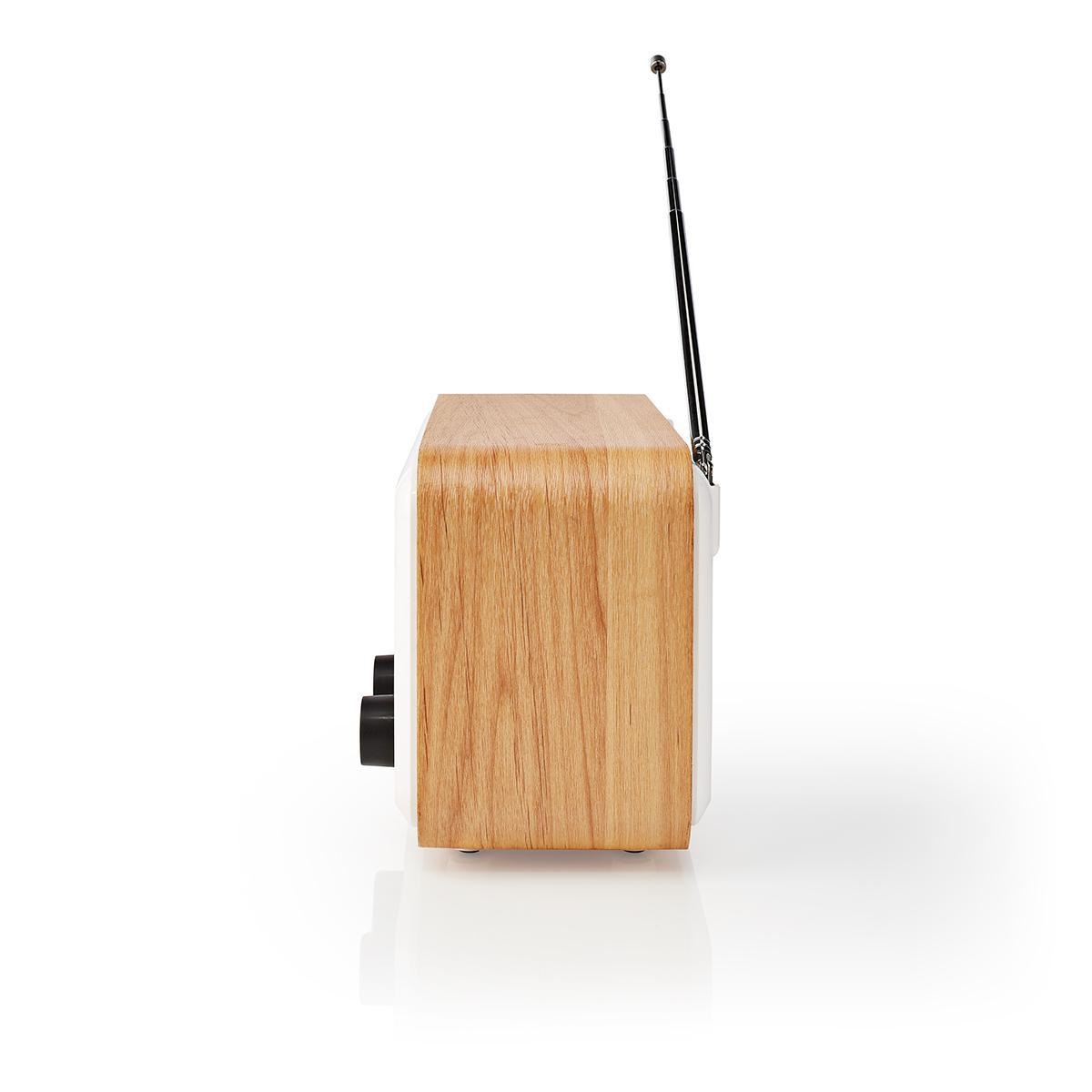 Nedis tafelradio met internetradio, DAB+/FM-radio, Bluetooth, AUX en USB - 7W / hout/wit - Afbeelding 3