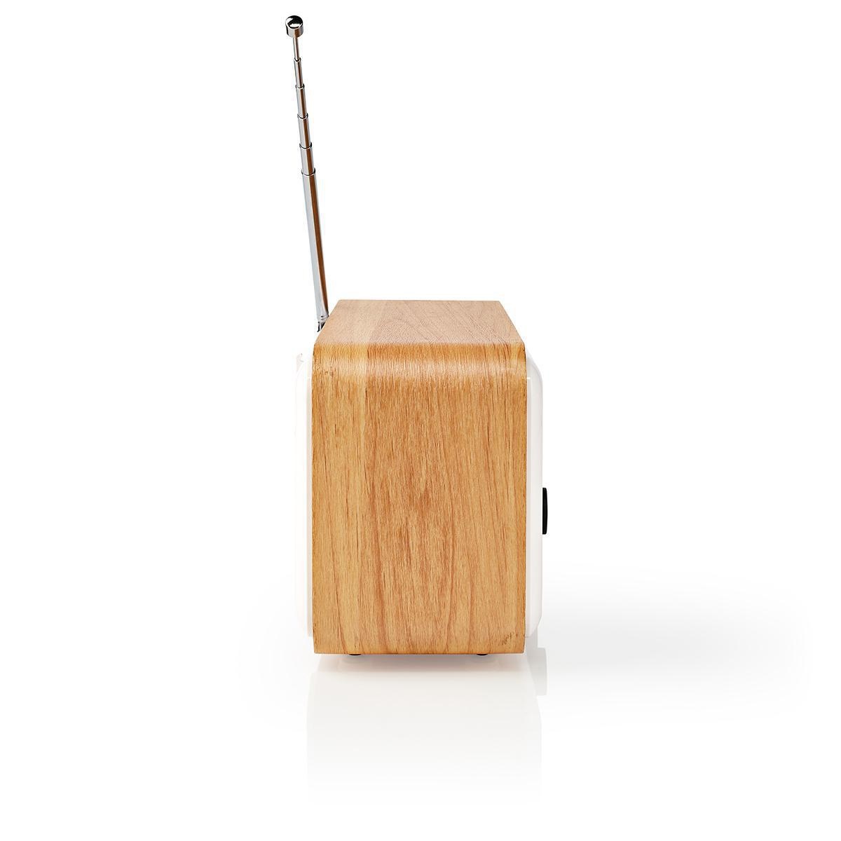Nedis tafelradio met internetradio, DAB+/FM-radio, Bluetooth, AUX en USB - 7W / hout/wit - Afbeelding 6