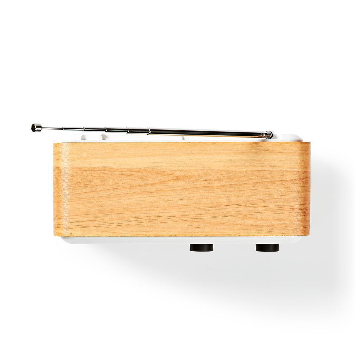 Nedis tafelradio met internetradio, DAB+/FM-radio, Bluetooth, AUX en USB - 7W / hout/wit - Afbeelding 7