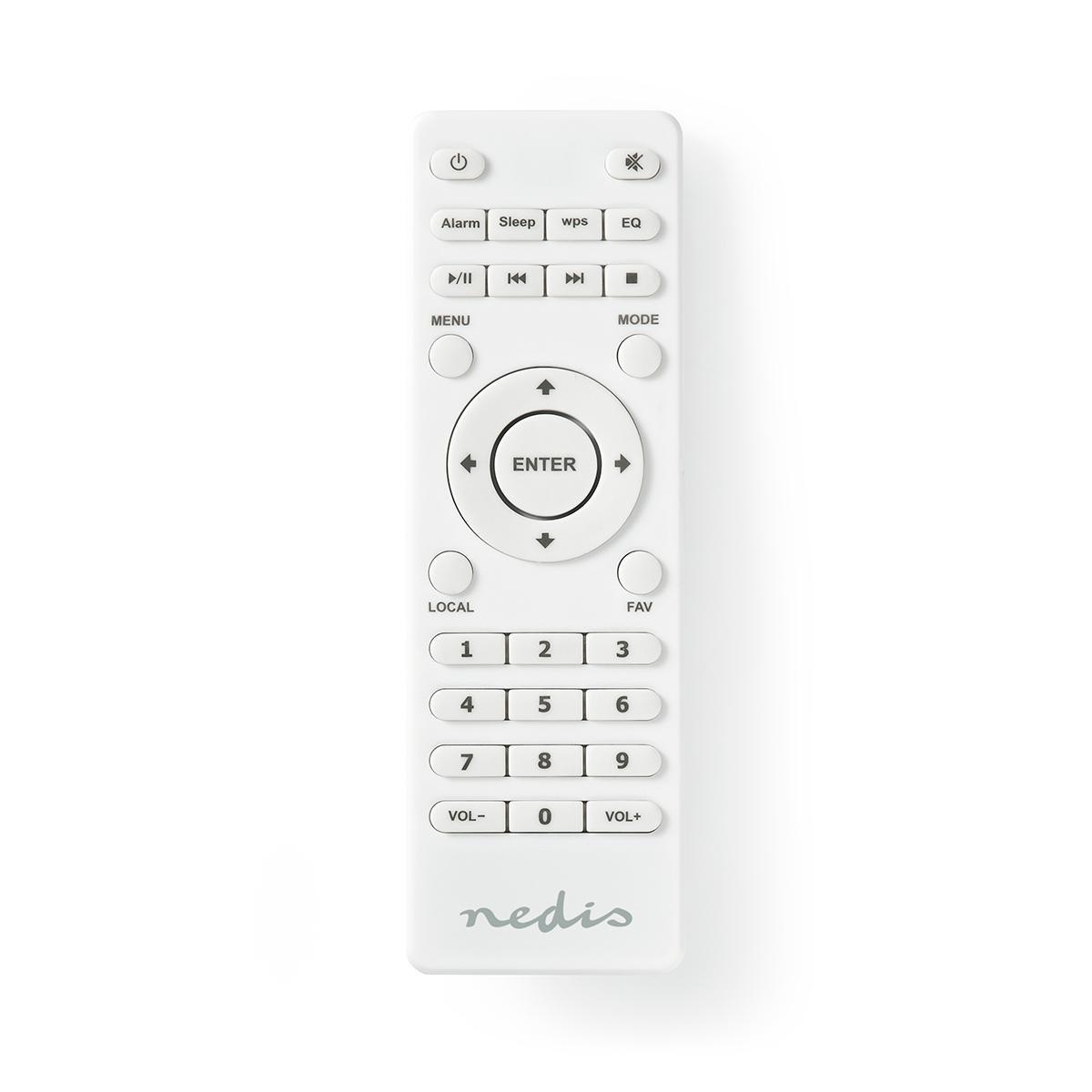 Nedis tafelradio met internetradio, DAB+/FM-radio, Bluetooth, AUX en USB - 7W / hout/wit - Afbeelding 8