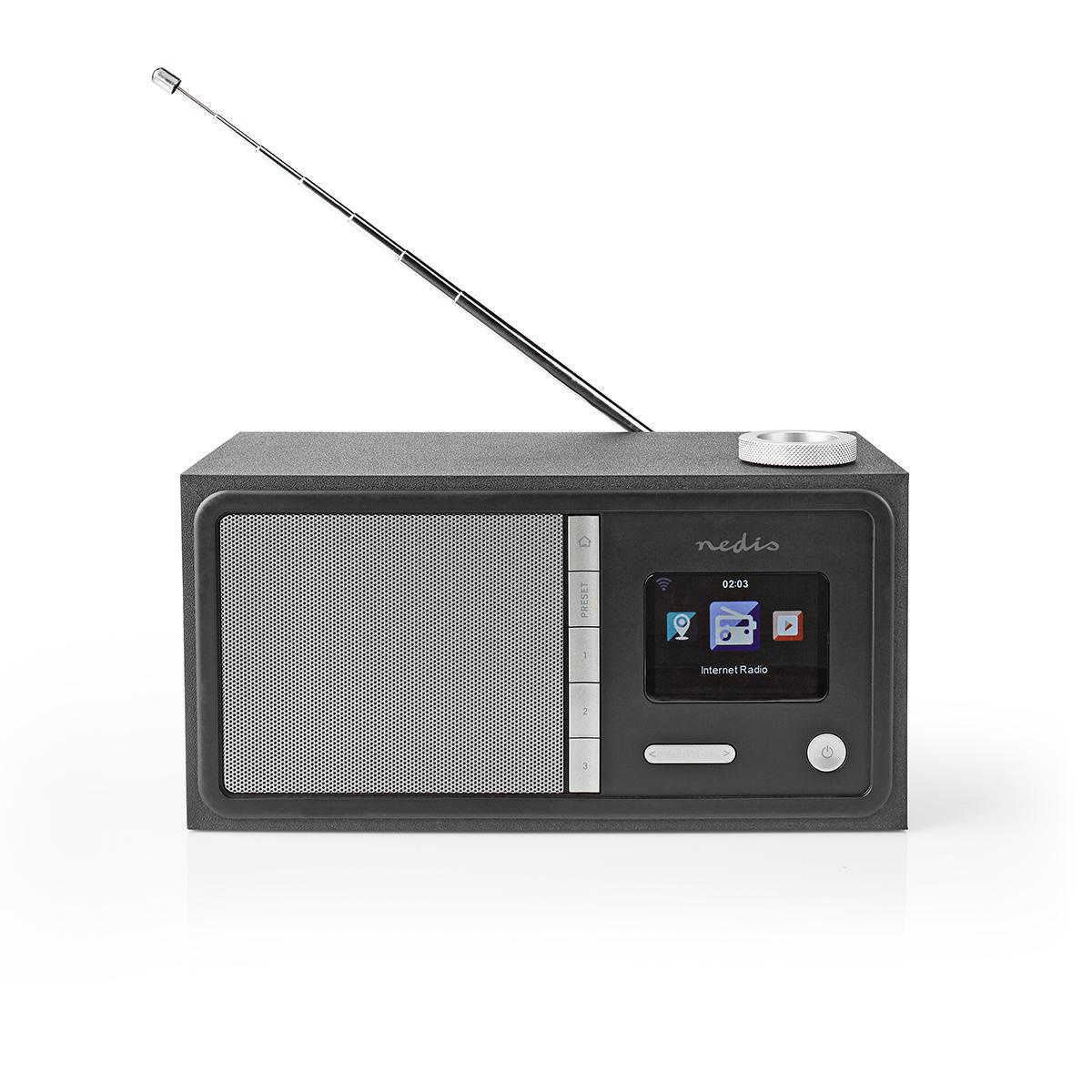 Nedis tafelradio met internetradio, FM-radio, Bluetooth en AUX - 18W / zwart - Afbeelding 2