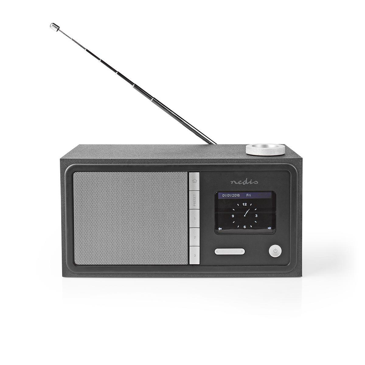 Nedis tafelradio met internetradio, FM-radio, Bluetooth en AUX - 18W / zwart - Afbeelding 3