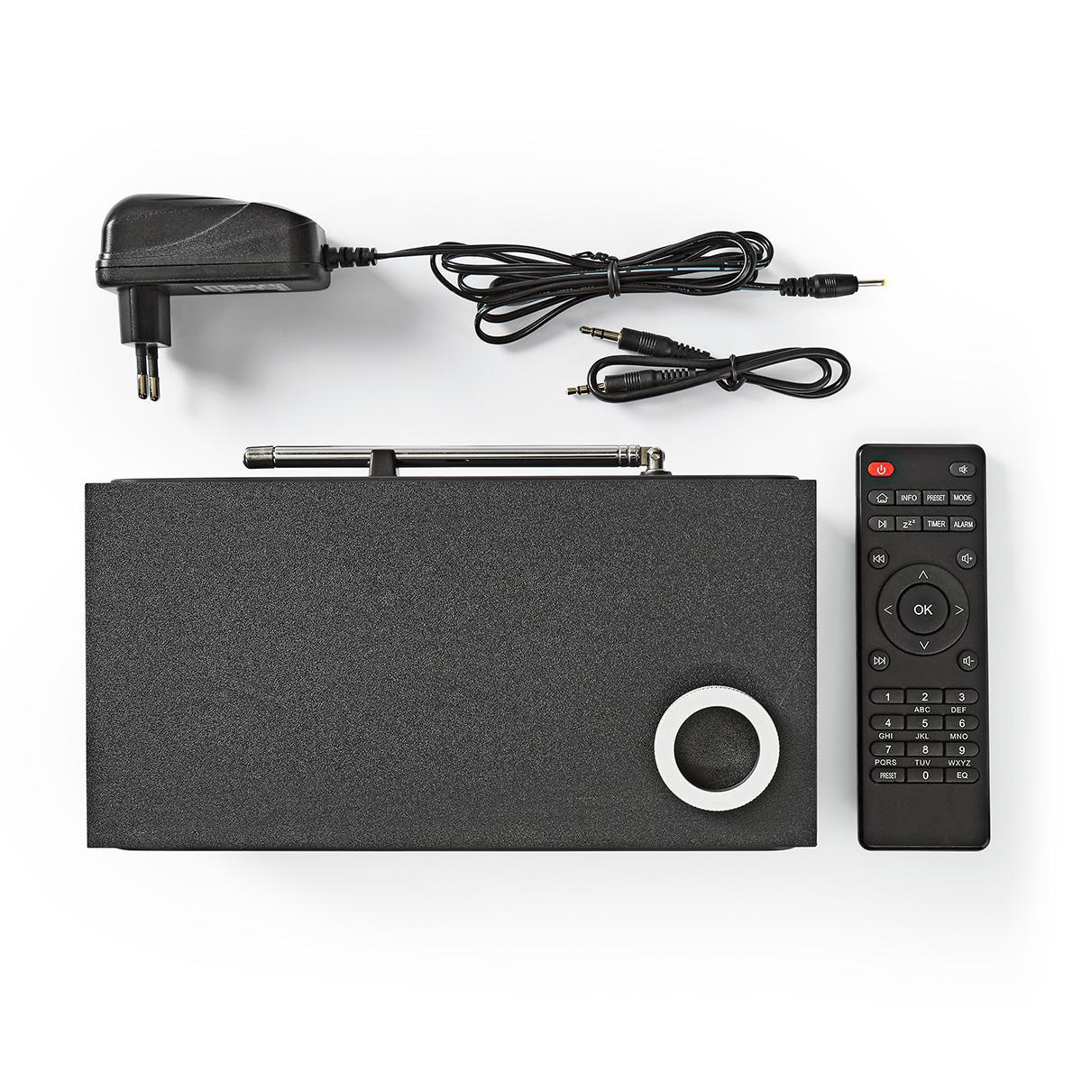 Nedis tafelradio met internetradio, FM-radio, Bluetooth en AUX - 18W / zwart - Afbeelding 9