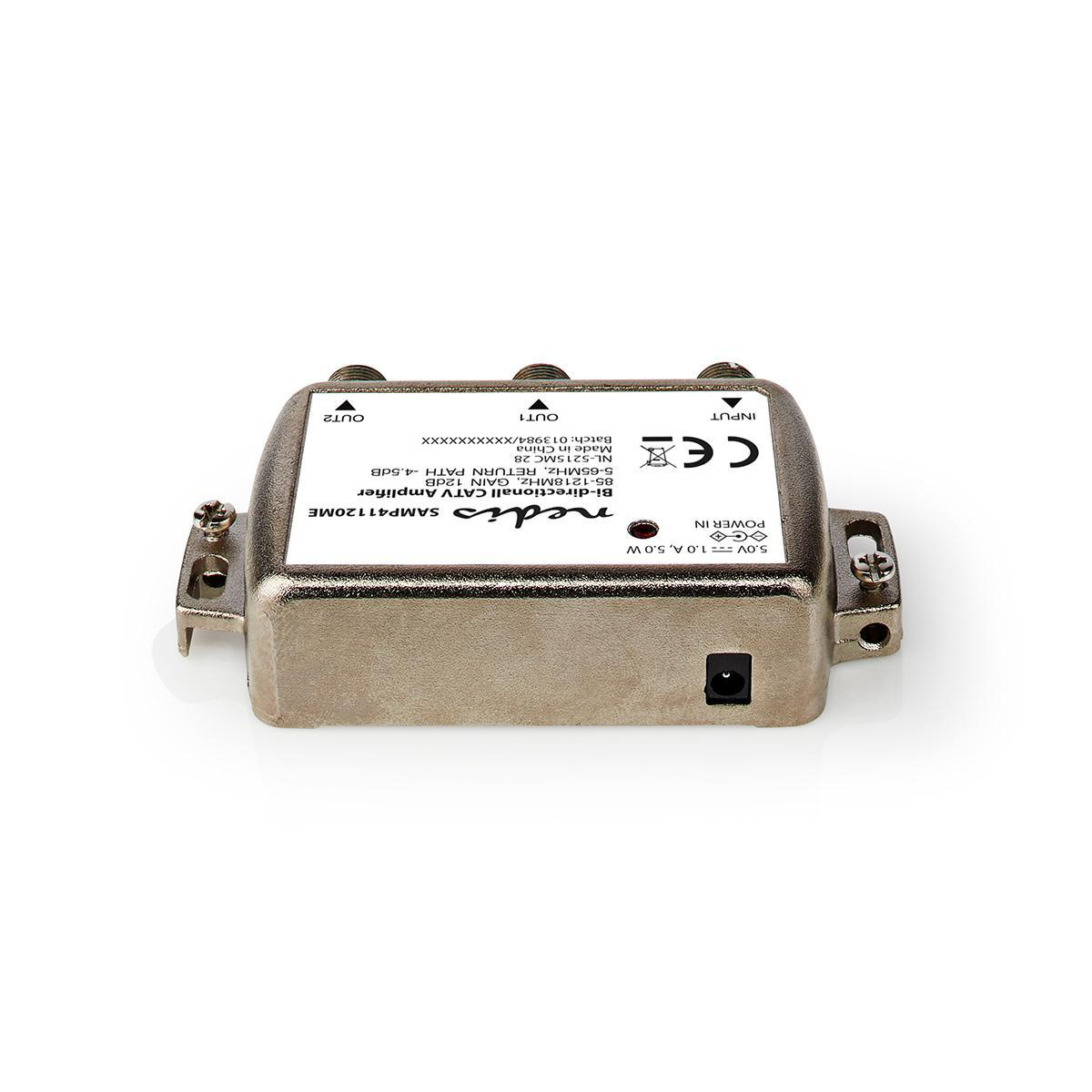 CATV-Versterker | Versterking: 12 dB | 85 - 1218 MHz | Outputs: 2 | Return path | Zilver - Afbeelding 4