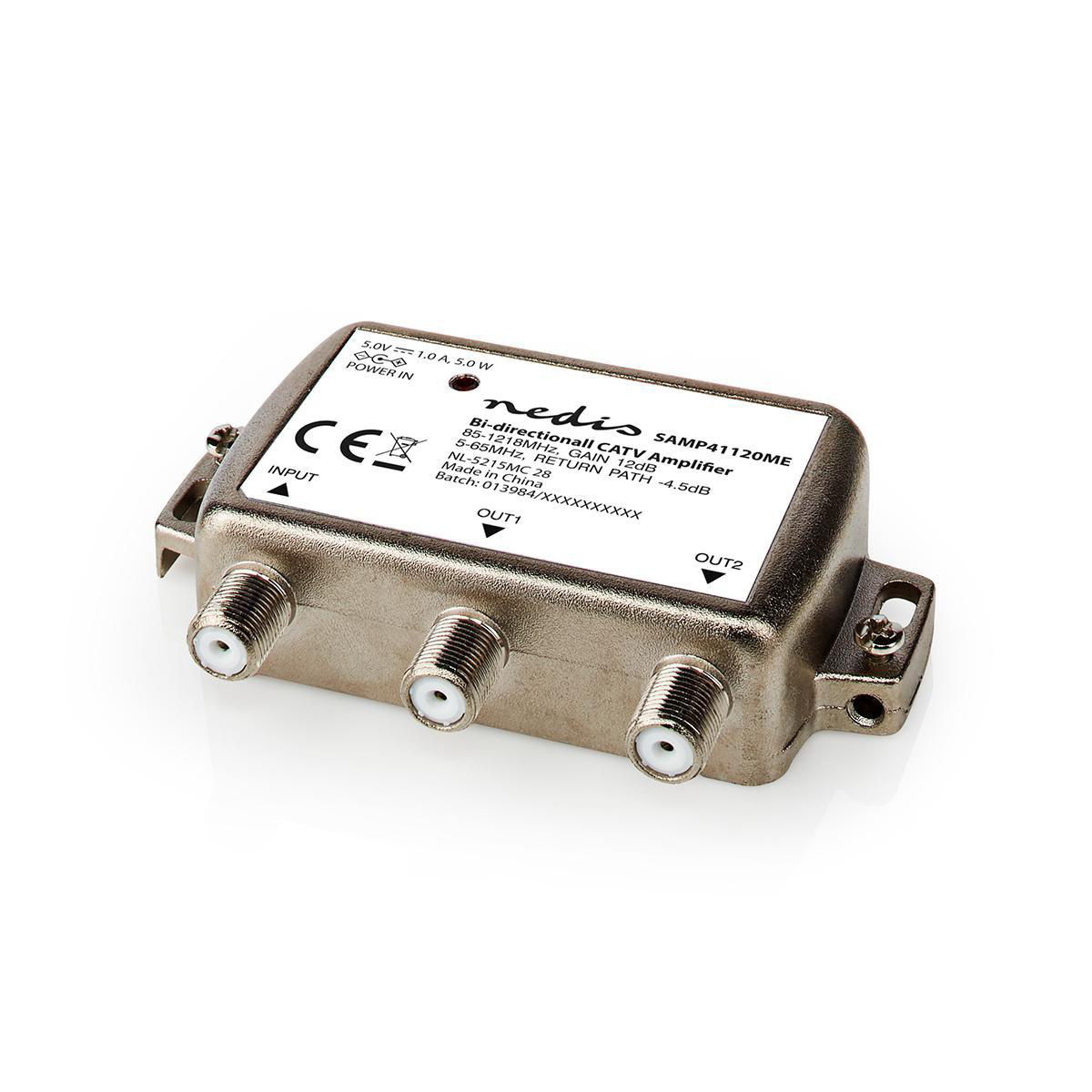 CATV-Versterker | Versterking: 12 dB | 85 - 1218 MHz | Outputs: 2 | Return path | Zilver - Afbeelding 5