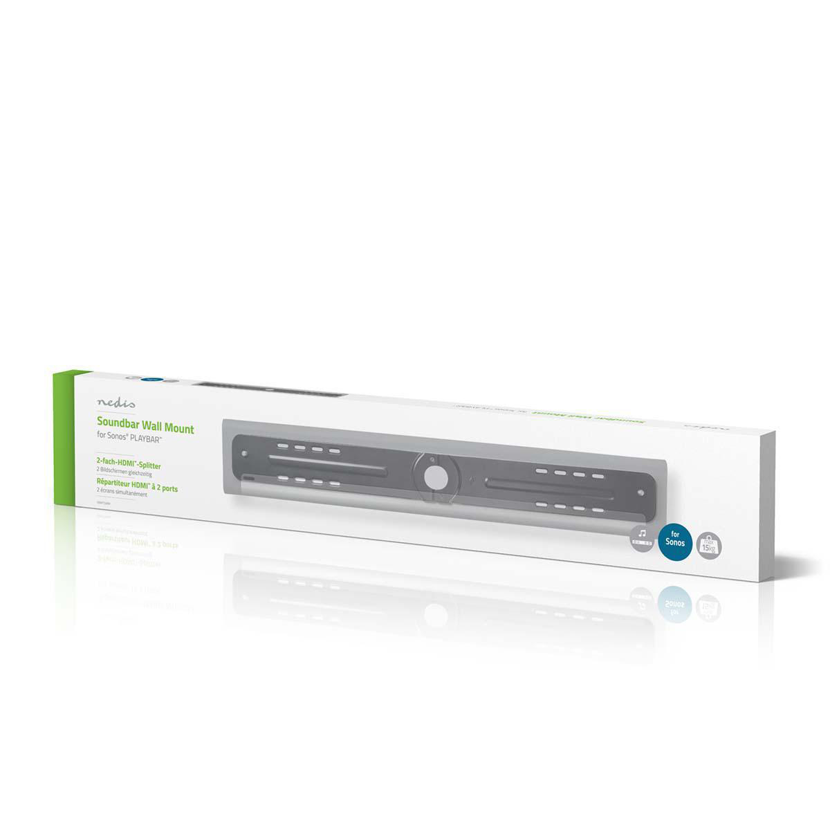 Soundbar Beugel | Geschikt voor: Sonos® PLAYBAR™ | Wand | 15 kg | Vast | ABS / Staal | Zwart - Afbeelding 6