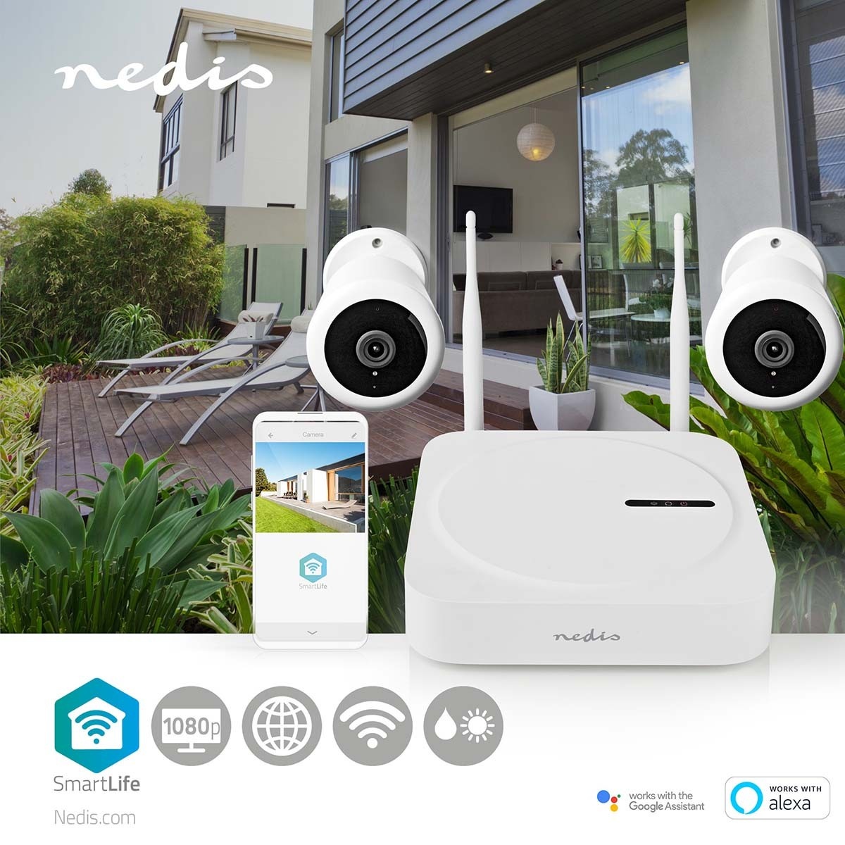 Nedis SmartLife draadloos camerasysteem voor binnen en buiten / Full HD 1080p - Afbeelding 10