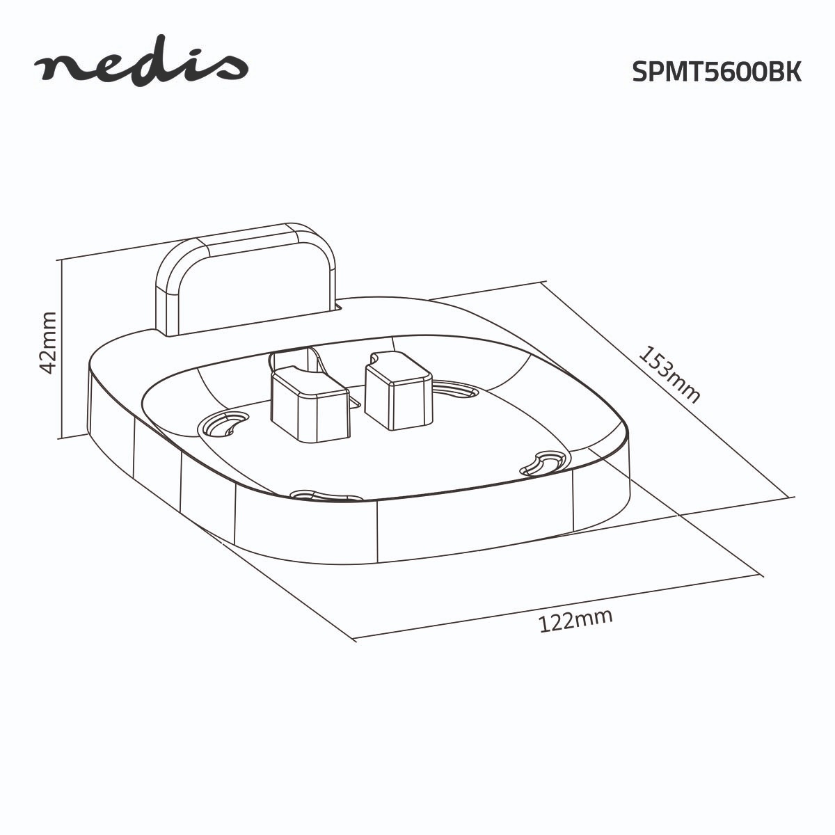 Nedis muurbeugel voor Sonos PLAY:1, ONE en ONE SL - vast / zwart - Afbeelding 10