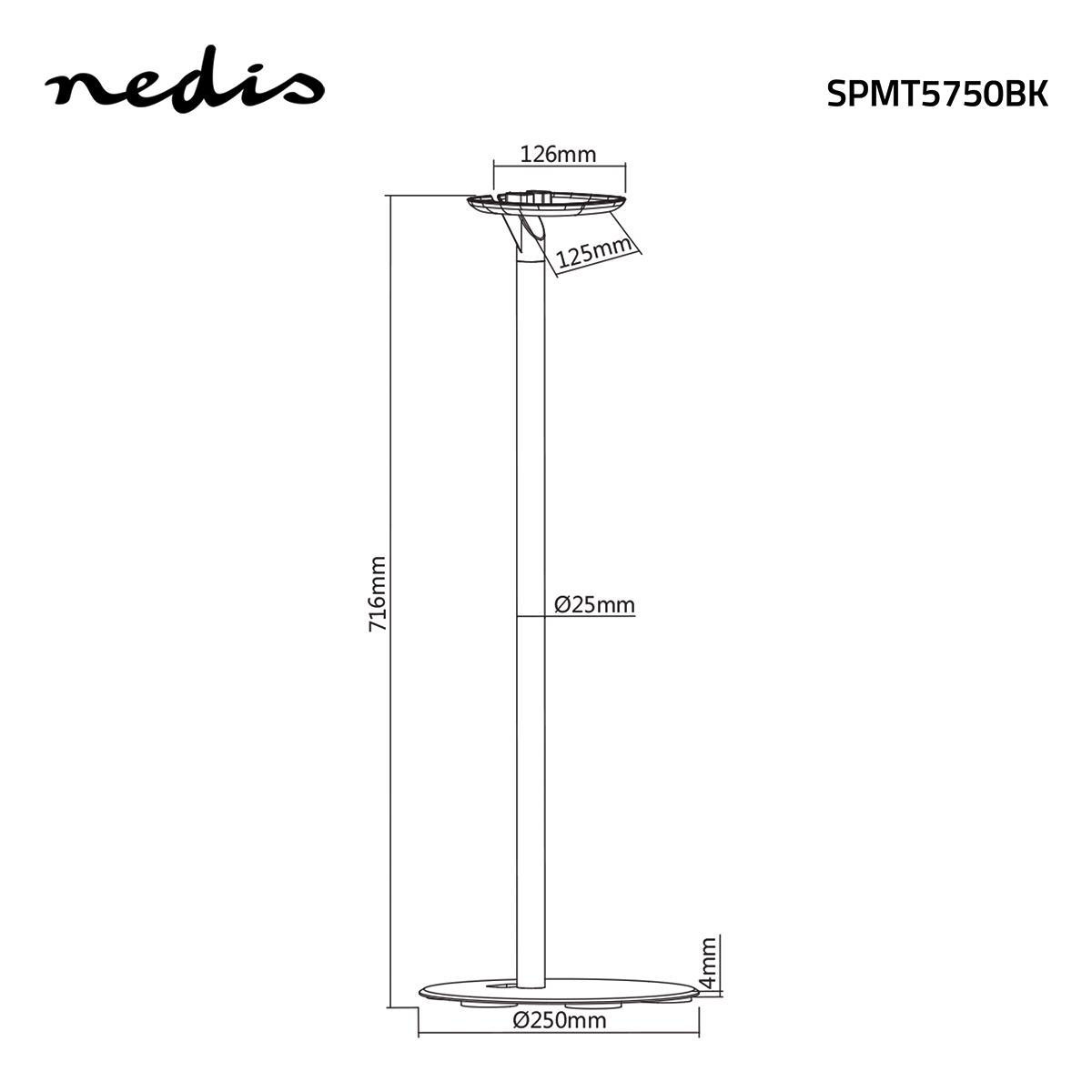 Nedis statief voor Sonos PLAY:1 en Sonos ONE / ONE SL / zwart - Afbeelding 8