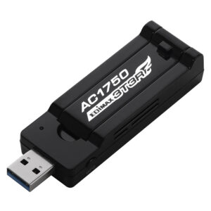AC1750 Dual-Band Wi-Fi USB 3.0-adapter met 180 graden verstelbare antenne Zwart