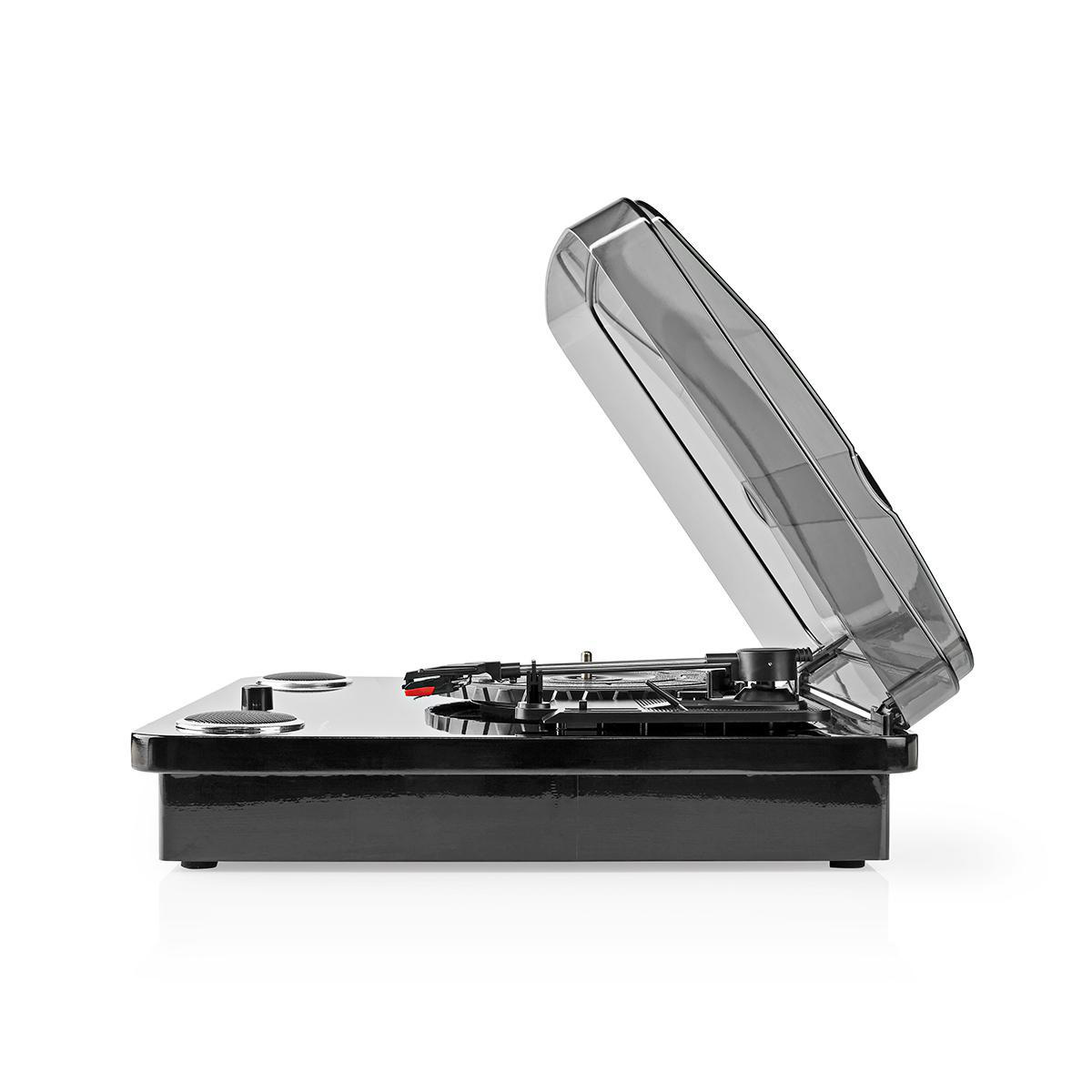 Nedis platenspeler met Bluetooth, audio uitgang (Tulp) en USB - 18W / zwart - Afbeelding 2