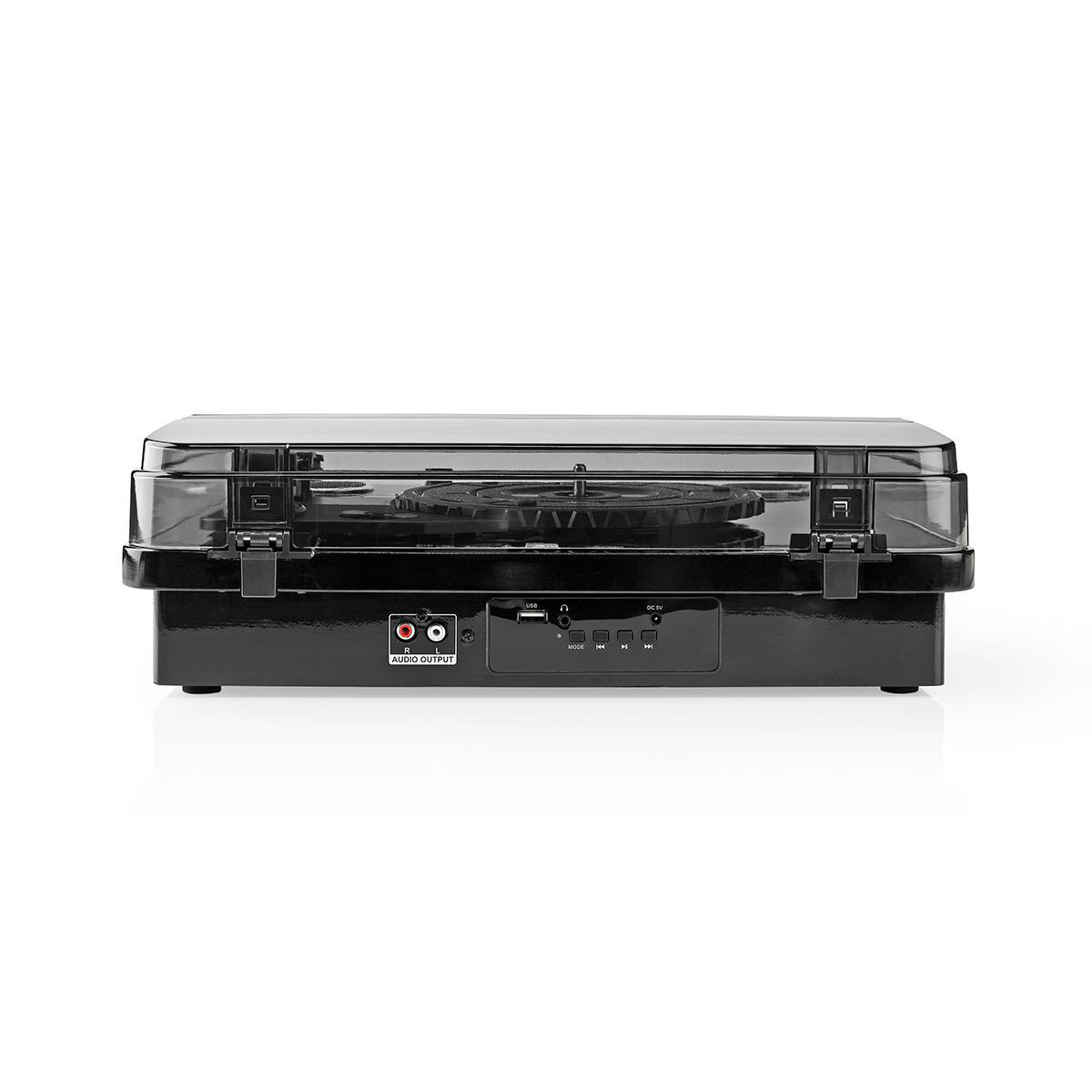 Nedis platenspeler met Bluetooth, audio uitgang (Tulp) en USB - 18W / zwart - Afbeelding 5