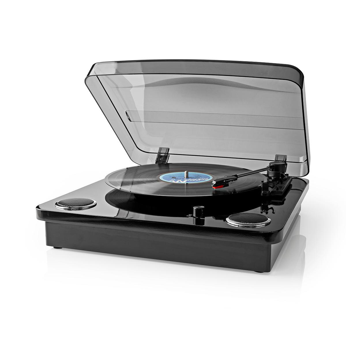 Nedis platenspeler met Bluetooth, audio uitgang (Tulp) en USB - 18W / zwart - Afbeelding 8