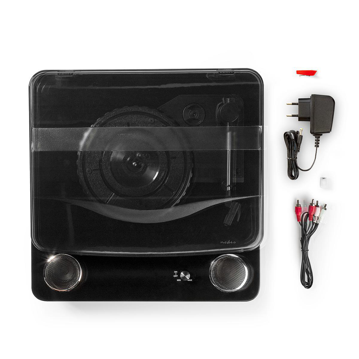 Nedis platenspeler met Bluetooth, audio uitgang (Tulp) en USB - 18W / zwart - Afbeelding 9
