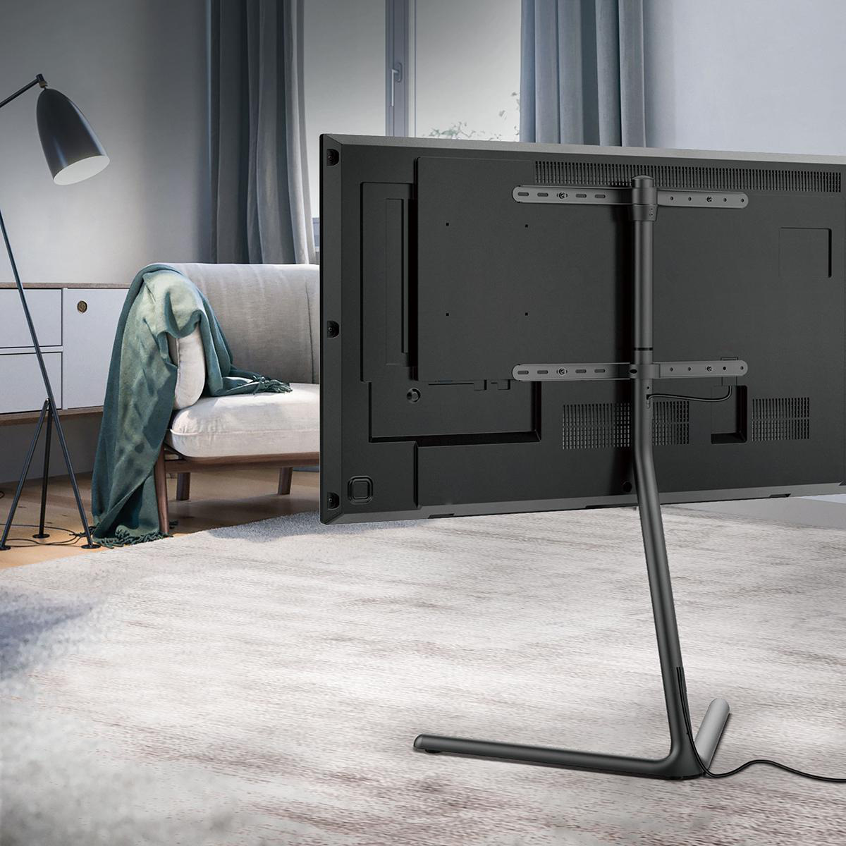 Nedis premium vloerstandaard in modern design voor schermen tot 70 inch / vast / zwart - Afbeelding 10
