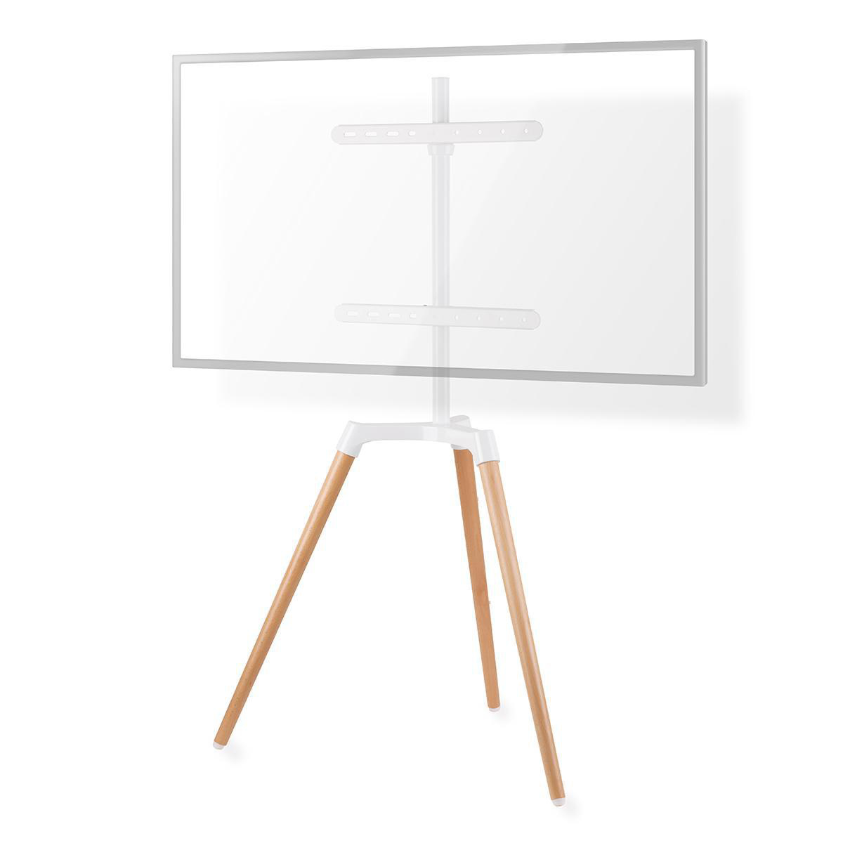 Nedis premium vloerstandaard in schildersezeldesign voor schermen tot 65 inch / draaibaar / wit/bruin - Afbeelding 7