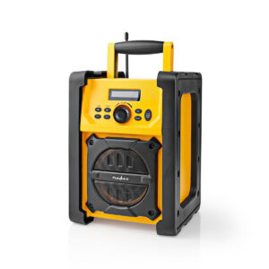 FM-Radio | Bouwradio | FM | Batterij Gevoed / Netvoeding | Digitaal | 15 W | Schermdiagonaal: 2.20 " | Blauw-Wit Scherm | IPX5 | Handvat | Geel / Zwart