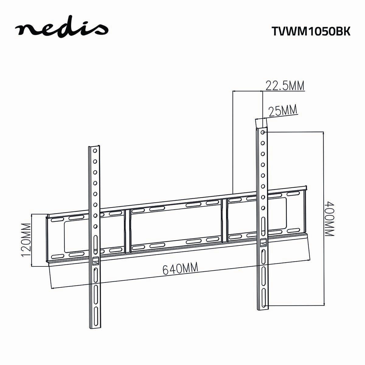 Nedis muurbeugel voor schermen tot 70 inch (max. 35kg) / vast - Afbeelding 4