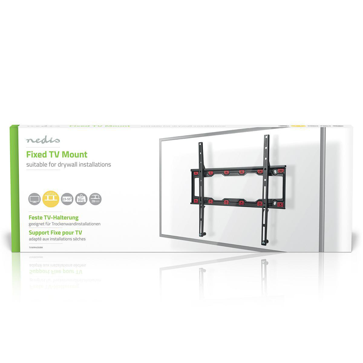 Nedis muurbeugel voor holle wandsystemen (gipswand) voor schermen tot 55 inch / vast - Afbeelding 3
