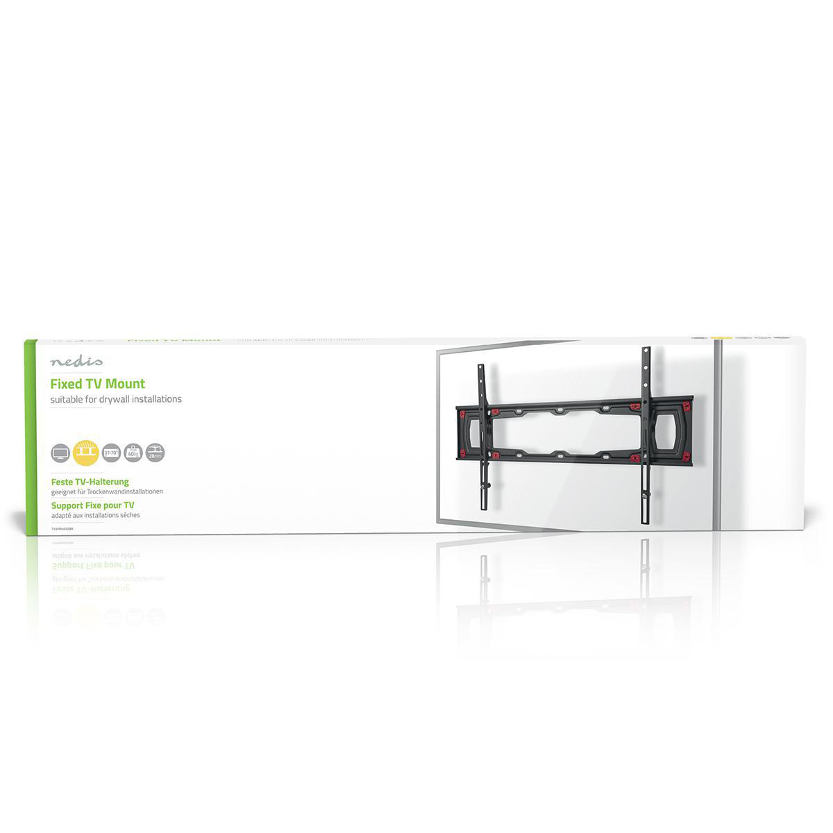 Nedis muurbeugel voor holle wandsystemen (gipswand) voor schermen tot 70 inch / vast - Afbeelding 4