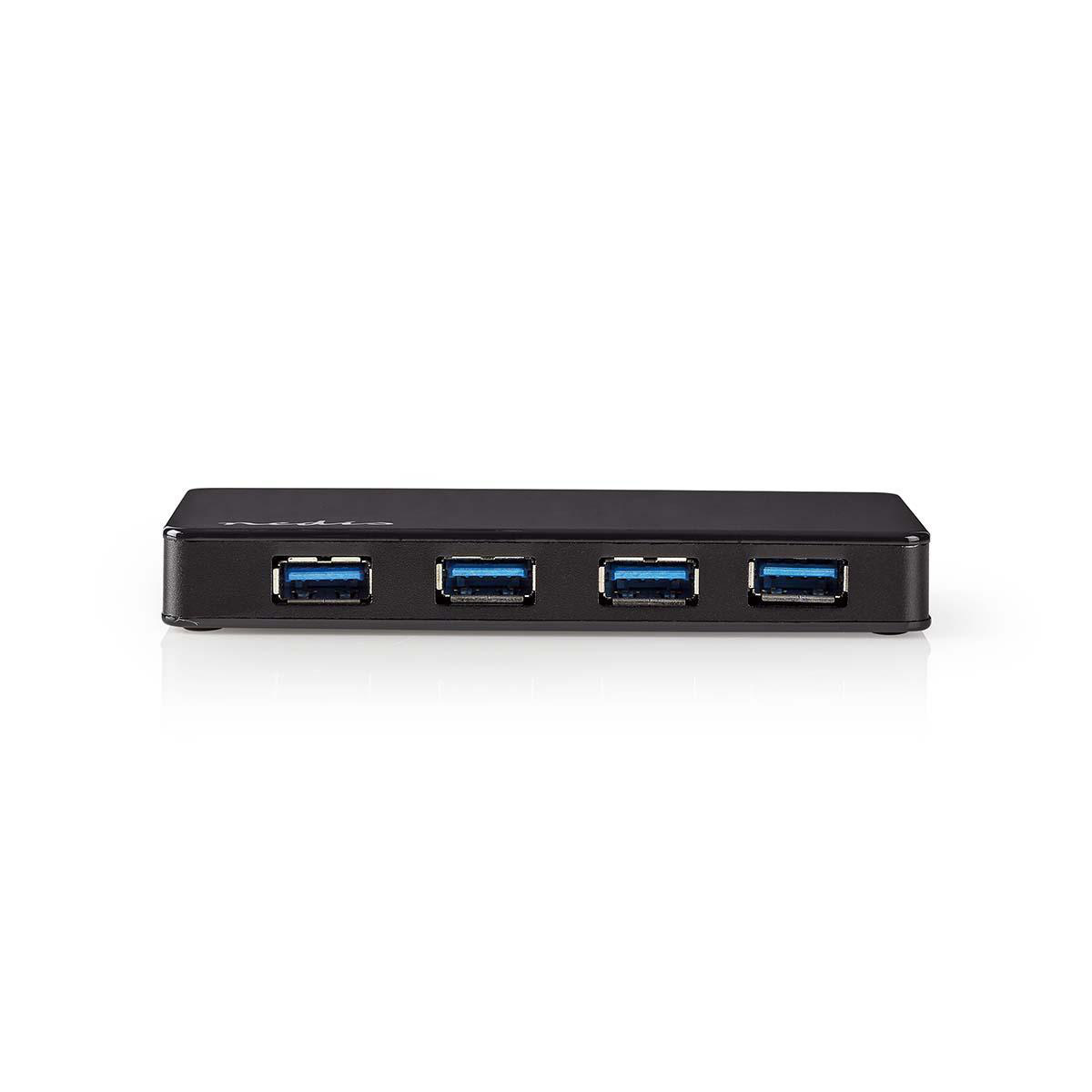 Nedis USB hub met 4 poorten - USB3.0 - externe voeding / zwart - 0,80 meter - Afbeelding 2