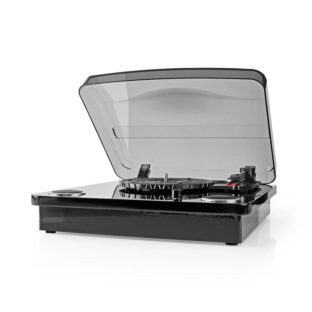 Nedis platenspeler met Bluetooth, audio uitgang (Tulp) en USB - 18W / zwart