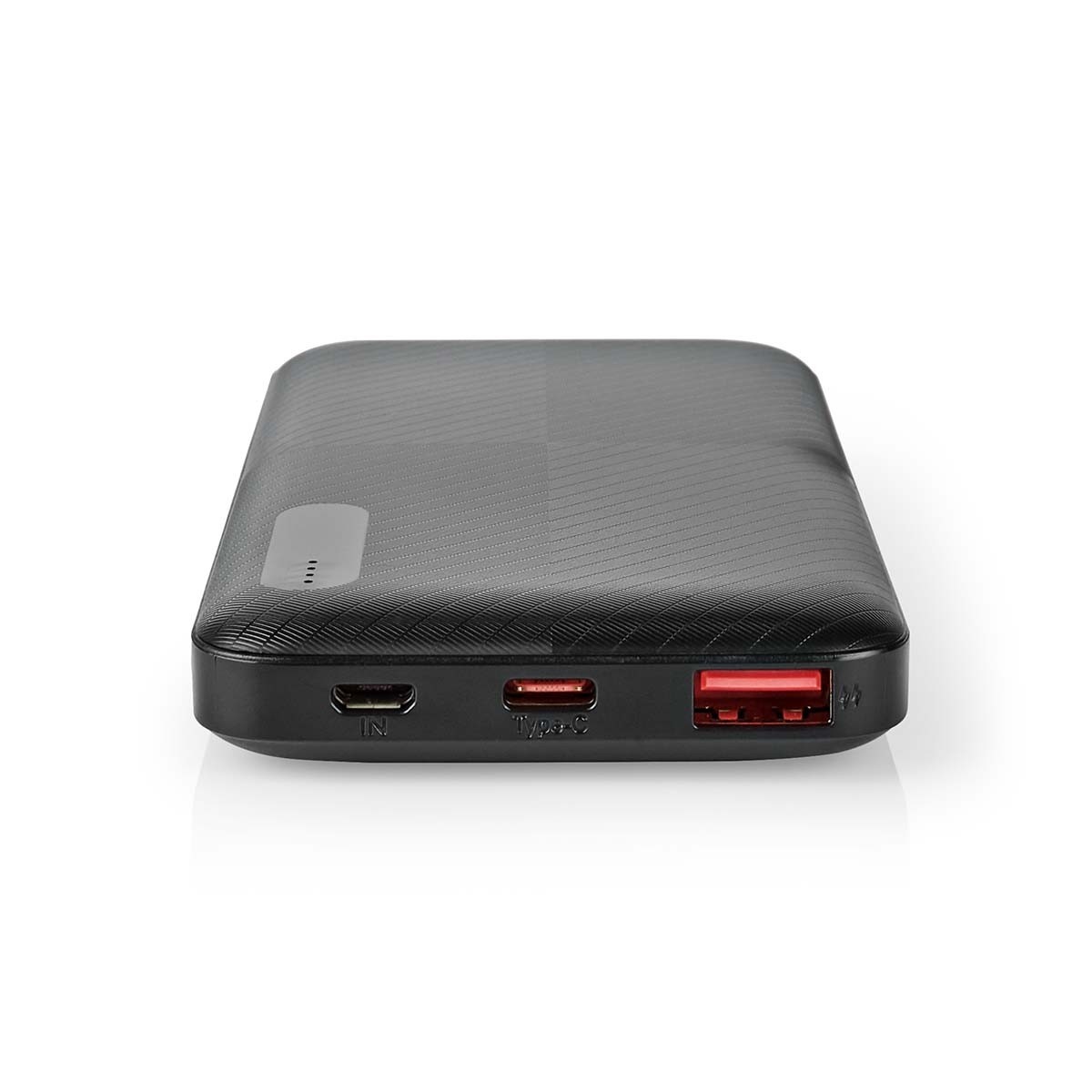 Nedis Powerbank Fast Charge met 1x USB-A en 1x USB-C (max. 3A) - 10.000 mAh / zwart - Afbeelding 2