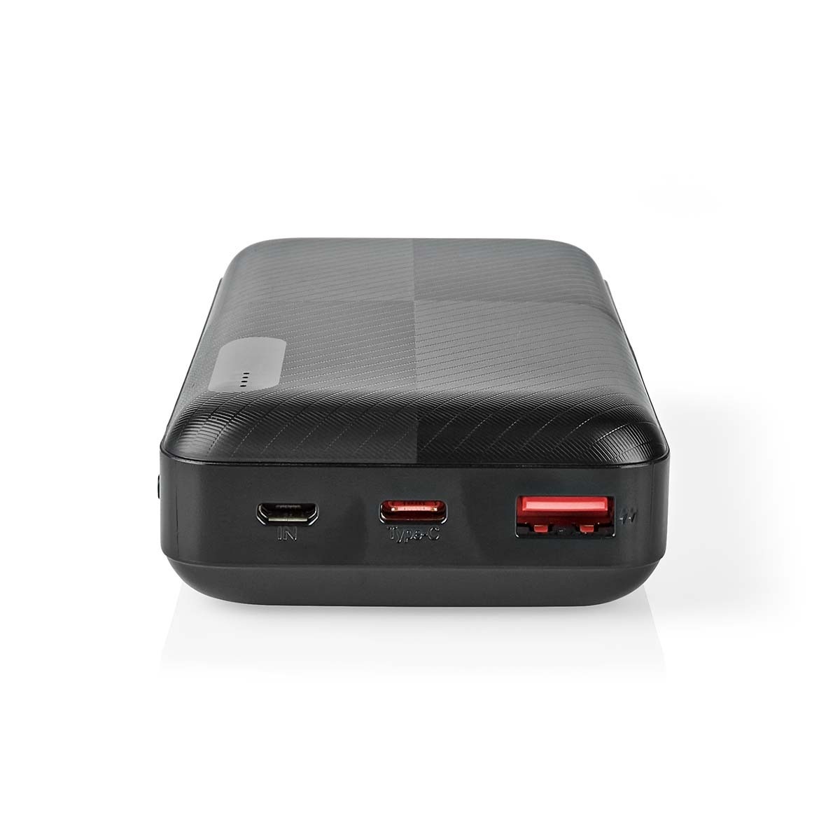 Nedis Powerbank Fast Charge met 1x USB-A en 1x USB-C (max. 3A) - 20.000 mAh / zwart - Afbeelding 2