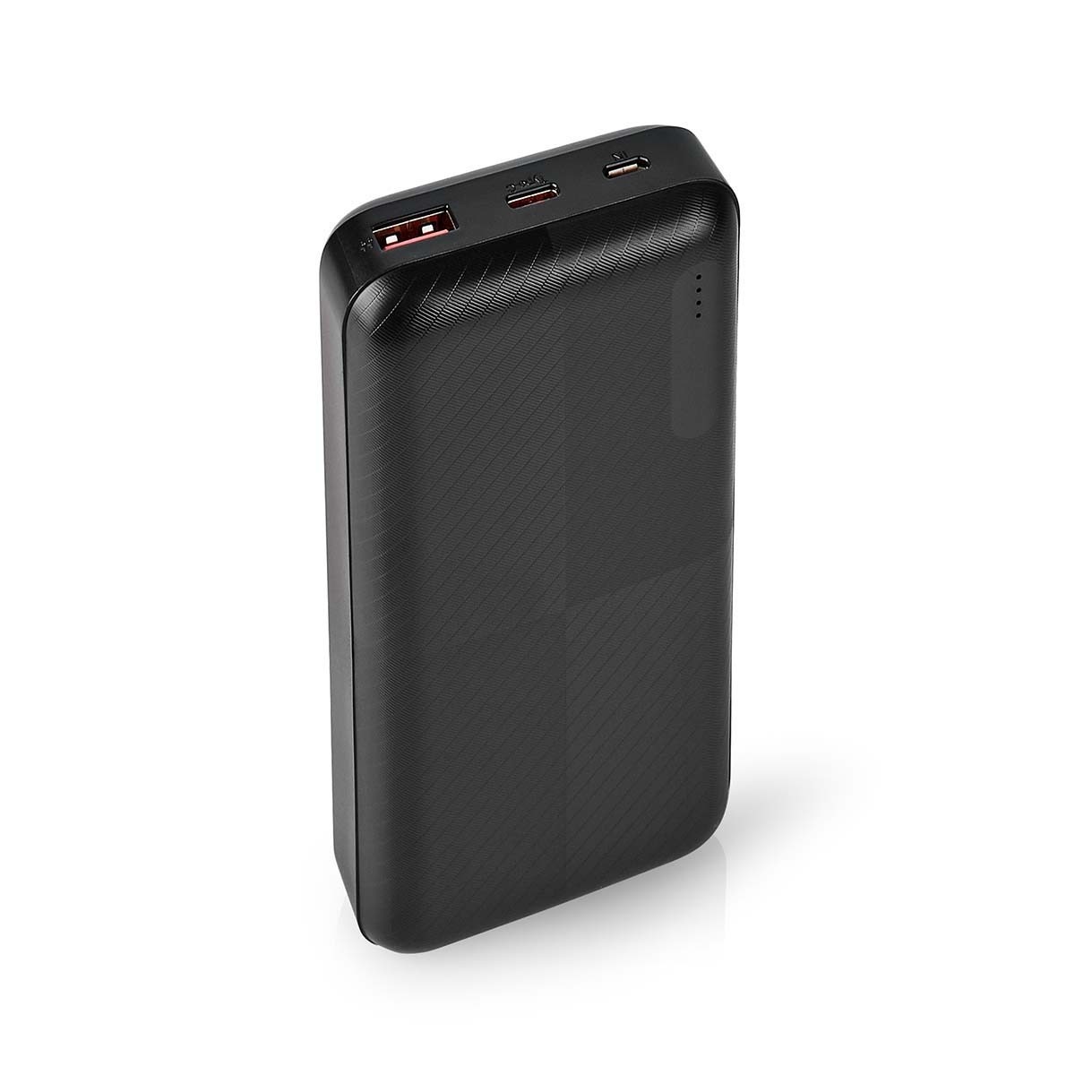 Nedis Powerbank Fast Charge met 1x USB-A en 1x USB-C (max. 3A) - 20.000 mAh / zwart - Afbeelding 5