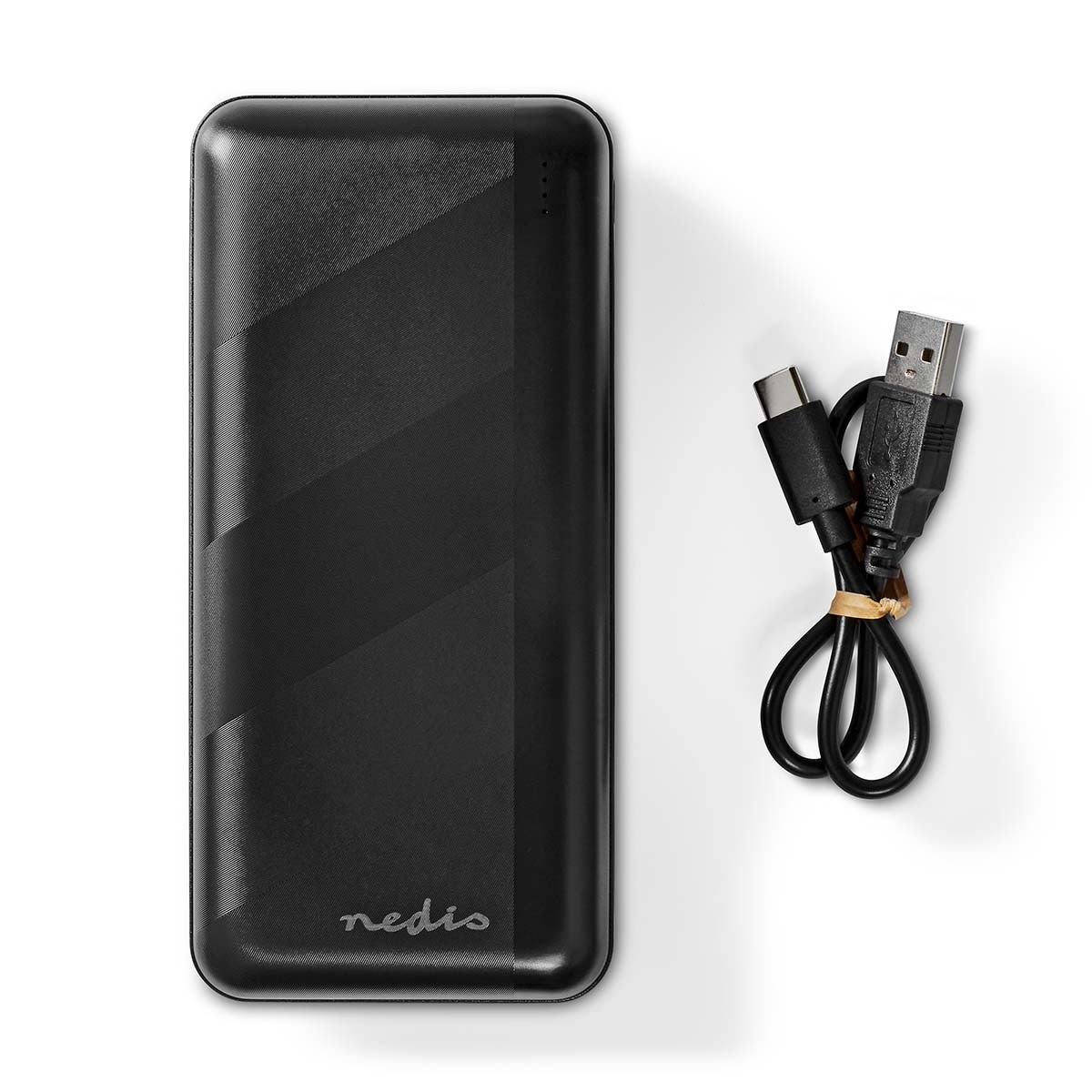 Nedis Powerbank Fast Charge met 1x USB-A en 1x USB-C (max. 3A) - 30.000 mAh / zwart - Afbeelding 9