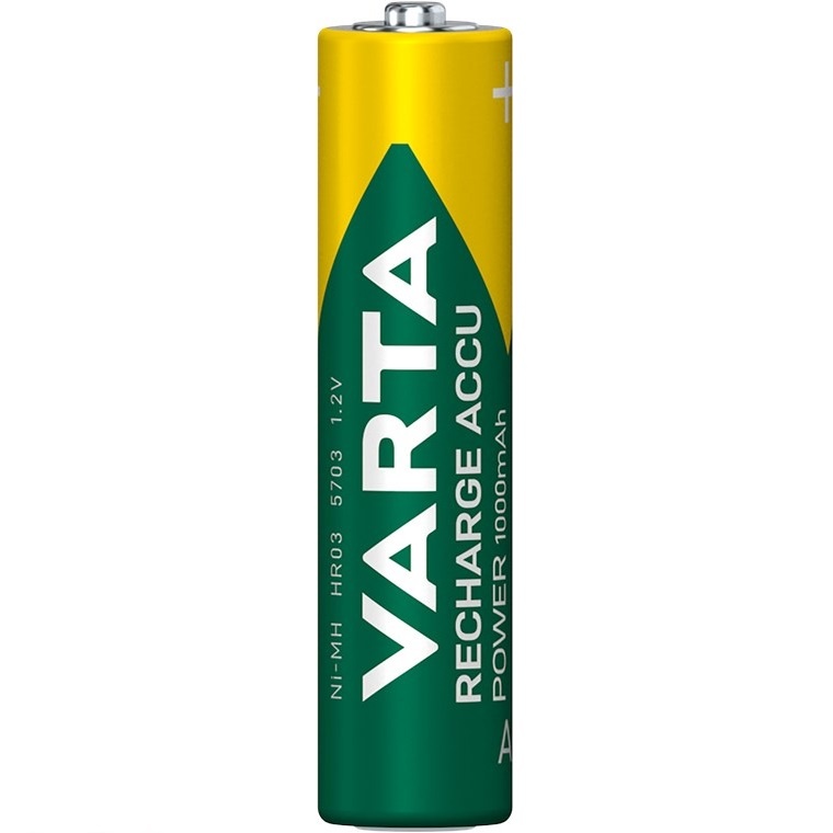 Varta AAA (HR03) Recharge Accu Power batterijen / 1000 mAh - 2 stuks in blister - Afbeelding 2